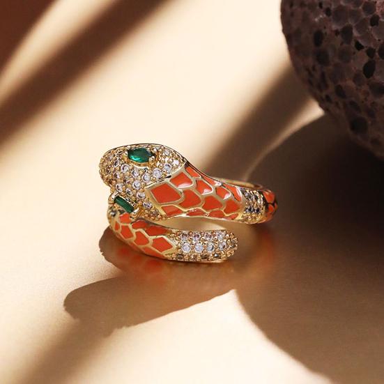 Yousheng женское кольцо на палец с регулируемым отверстием, сверкающие стразы, кольцо в форме змеи, коктейльное ювелирное украшение для вечеринки, подарок