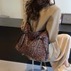 PU Zipper Shoulder Bag Soft Large Capacity Trendy Crossbody Bag Pendular Designer Bag Leopard Print New
