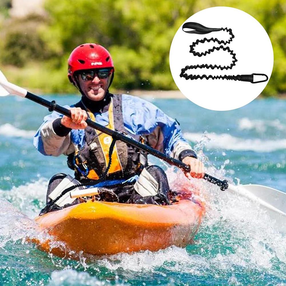 Новый 2 шт. Лиш для каячного весла с карабином Надежный лиш Шнурок Веревка