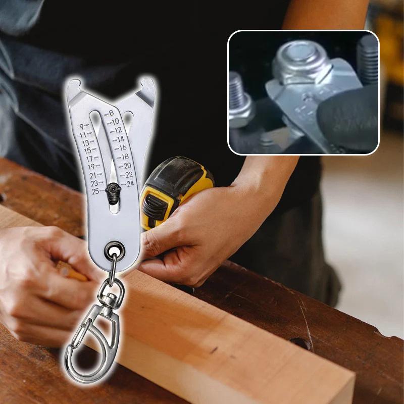 Точный брелок для проверки размера резьбы Портативный штангенциркуль Метрический/Имперский размер резьбы шестигранной гайки Ручные измерительные инструменты