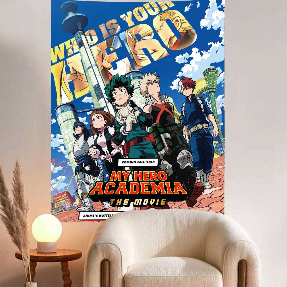 Anime My Hero Academia Theme Background Kids Happy Birthday New Year Party Decoration Poster Banner Gift