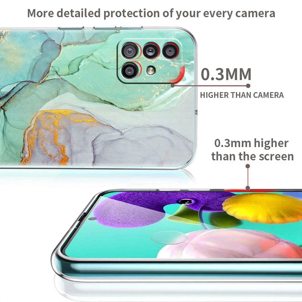 Мраморный прозрачный чехол для Samsung Galaxy A52 A12 A51 A32 A21s A71 A32 A22 50 A70 A31 A72 5G чехол для телефона