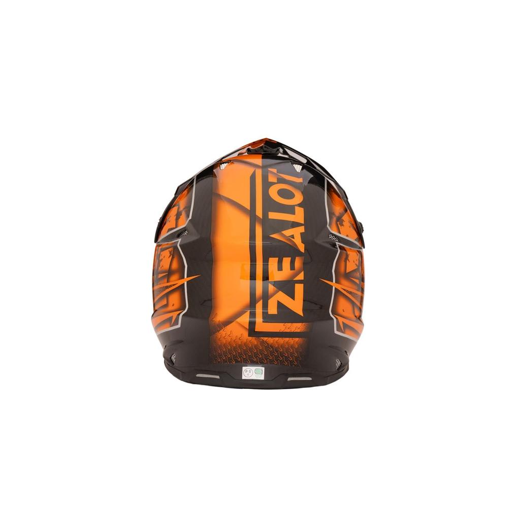 ZEALOT Mud Jumper II Carbon Hybrid Graphic Size Off-Road Helmet, Standard, Orange, S, 55-56cm (MJC0017/S)