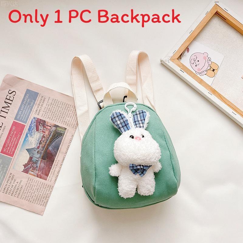 Pattern Rabbit Plush Childrens Backpack Outdoor Cartoon Mini Bag Storage