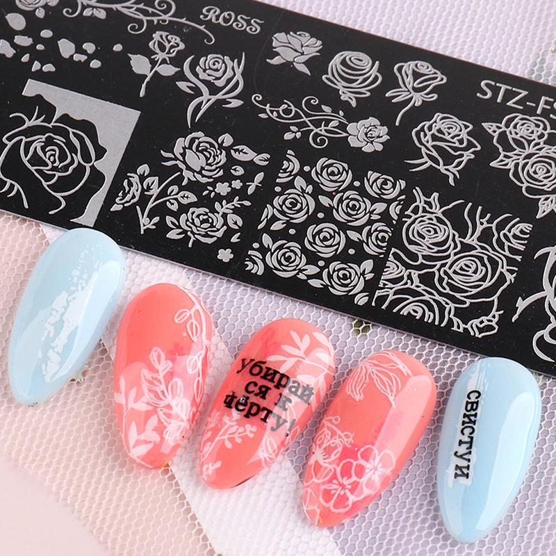 1 Pc Snake Nail Art Stamping Plates Wild Animal Prints Leopard Tiger Skins Nail Stencils Flower Lace Stamping Templates