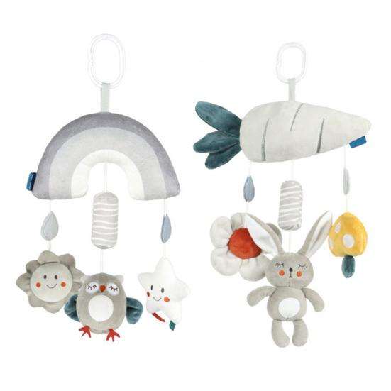 Игрушка для детской кроватки, встроенное устройство BB и колокольчик, мультяшный кролик, сова, плюшевые успокаивающие игрушки