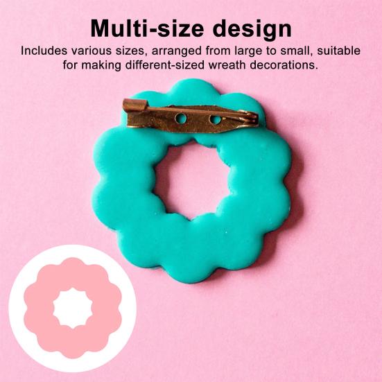 Christmas Wreath Clay Mold 3D Printed PLA DIY Handmade Xmas