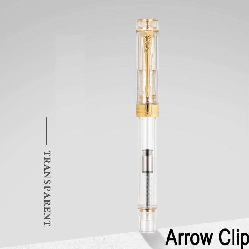 JINHAO 100 Столетняя перьевая ручка Смола Золотой зажим Перо EF F M Ручки для студентов Деловая канцелярия Школьные принадлежности PK 9019