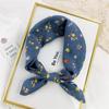 Pastoral Style Printed Silk Scarf Head Scarf Scarf Hair Band  Spring Summer
