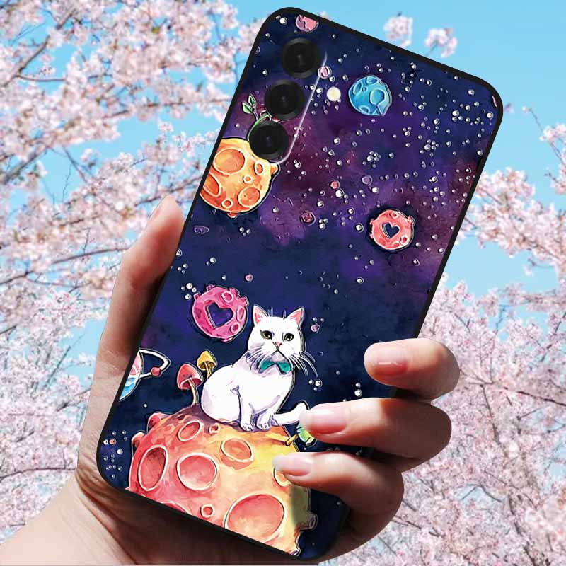 Для Samsung Galaxy A56 A36 A26 5G Чехлы 3D Рельефный Цветок Тиснение Мягкий Силикон Для A56 A36 5G 3D Мультяшный Чехол Сова Ракушка 3D Рельеф