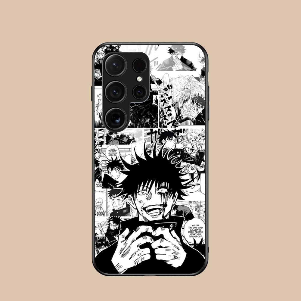 Чехол для мобильного телефона Jujutsu Kaisen Мегуми для Samsung Galaxy A56 55 54 53 52 51 36 35 34 23 16 15 5G Стеклянная цветная крышка Красивый