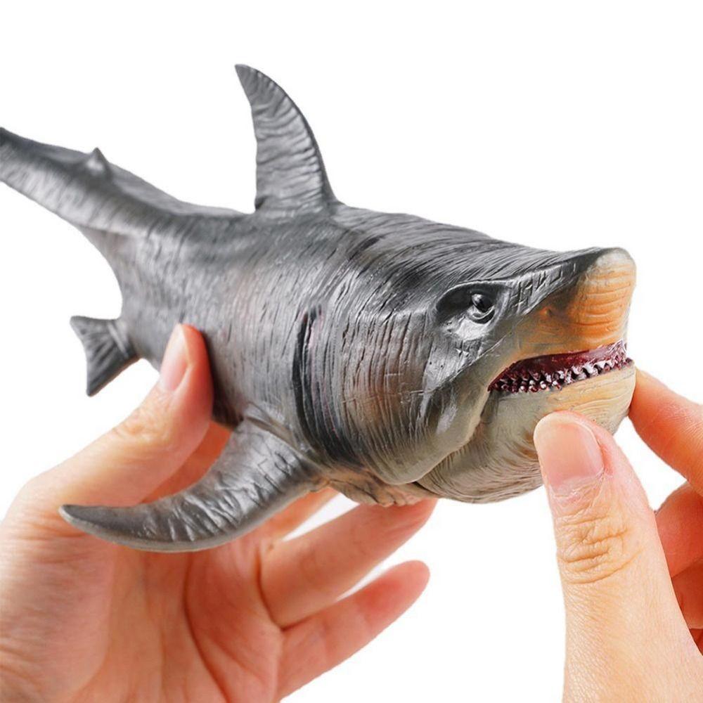 Морская жизнь Мегалодон Фигурка Подвижная челюсть Большая фигурка акулы Модель океанских животных Коллекция