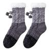 Knitted Thick Thermal Socks Patchwork Fleece Socks Women Fashion Plush Floor Socks  Winter