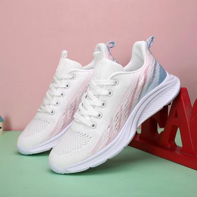 2024 весна новые летающие плетеные женские туфли модные дышащие сетчатые повседневные спортивные туфли женские универсальные туфли для отдыха на открытом воздухе для детей