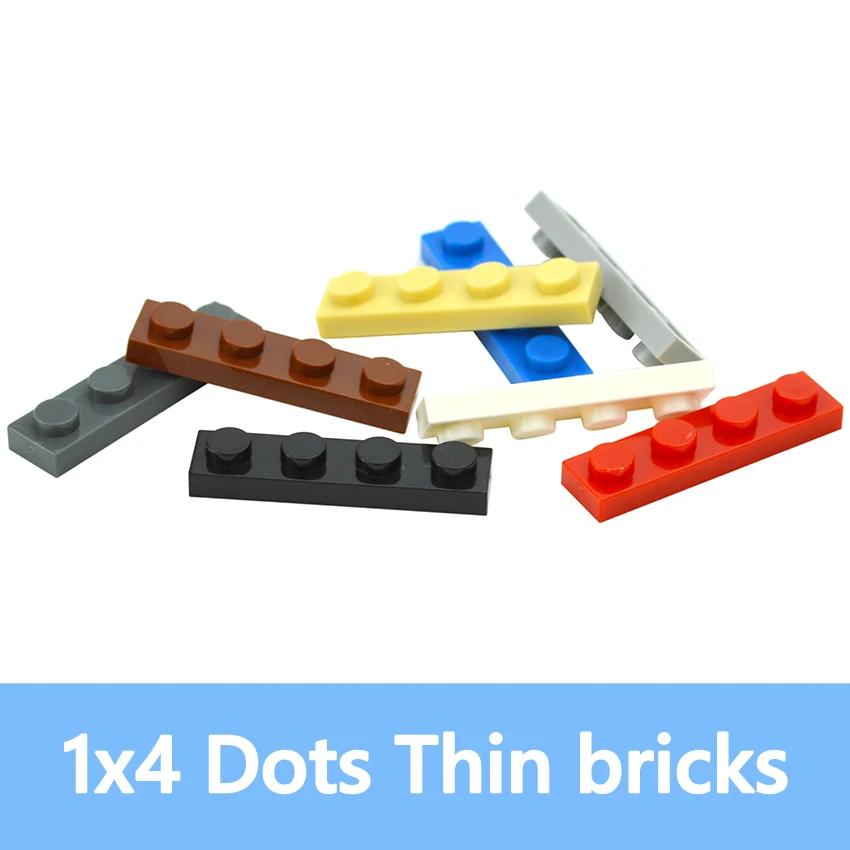 76 шт. DIY Строительные блоки Тонкая пластина 3710 Фигурки 1x4 Точки Кирпичики Конструктор Креативный Размер MOC Совместимый с Игрушками для Ребенка