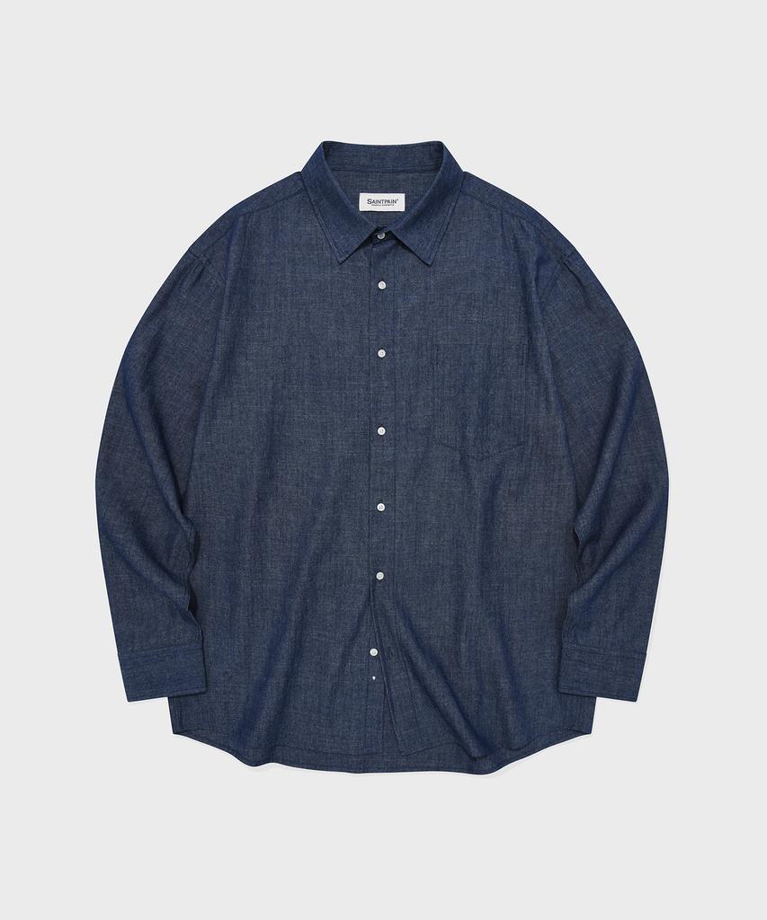 SAINTPAIN Sp Chambray Oversized Shirt - Blue