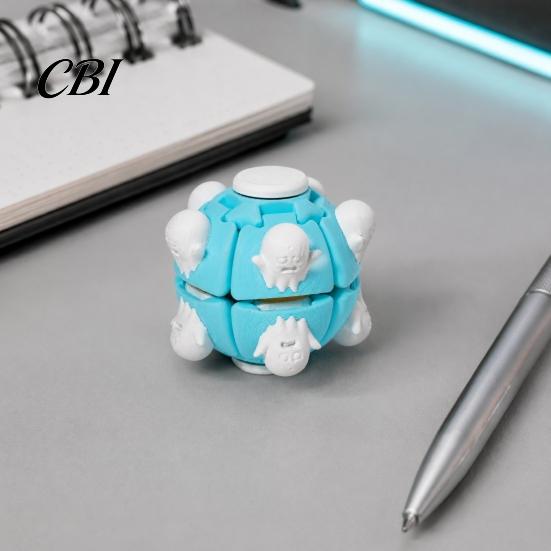 Relaxing Desk Toys 3D Printed Press Fidget Spinner, Push And Spin Ball for Smooth Rotation Toy Stress Anxiety Relief, Accessory Office, Home,