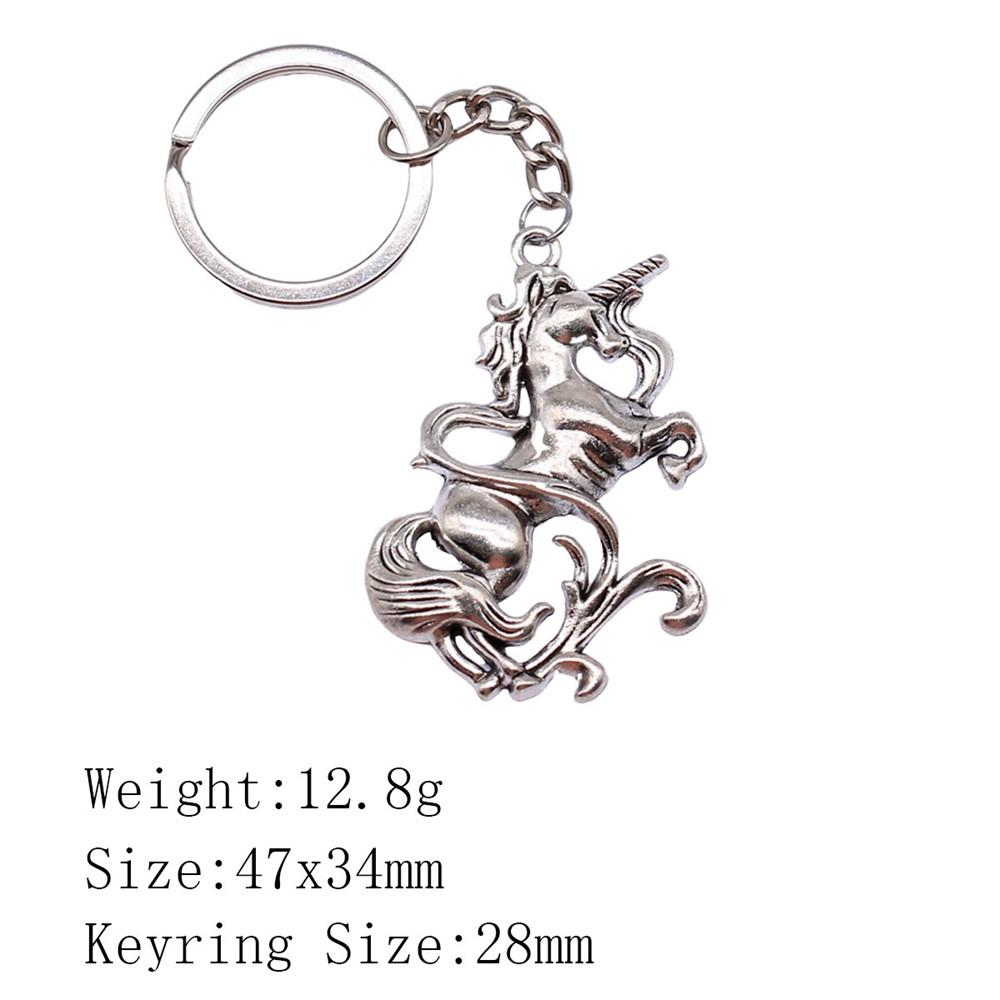 Металлический брелок в виде головы лошади/единорога - 52x51 мм, 19,9 г, Идеально подходит для сумок и домашнего декора