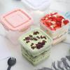 Reusable Mousse Thousand Layer Cake Box With Fork Fruit Scoop Dessert Packaging Box Tiramisu Ice Cream Soy Milk Box