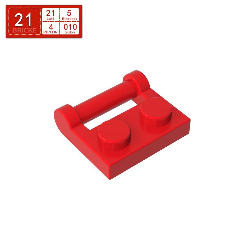 BRICKE 1x2 Hinge Plate with Side Handle, Compatible with LEGO 48336 MOC Blocks