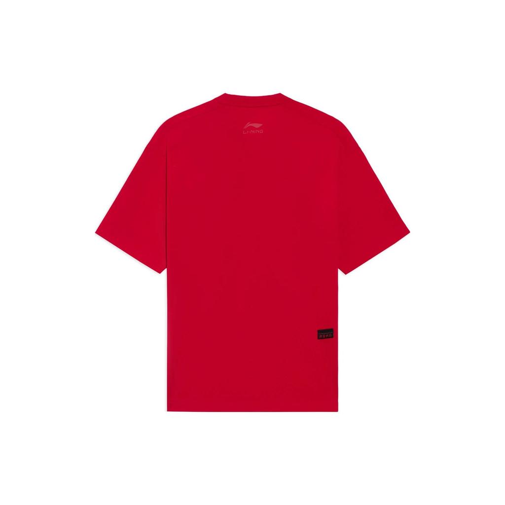 Футболка унисекс с коротким рукавом и круглым вырезом Li Ning X Disney Tigger Series, цвет красный AHSS585-3