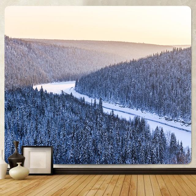 Тихий лесной гобелен для украшения дома, гобелен Мандала, богемный декоративный дорожный матрас, коврик для йоги, одеяло для дивана в стиле хиппи