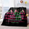 AKA Pattern Flannel Blanket  Lightweight Fashion Bed Sofa Air Conditioning Fashionable Leisure Picnic Travel Napping Soft Throw