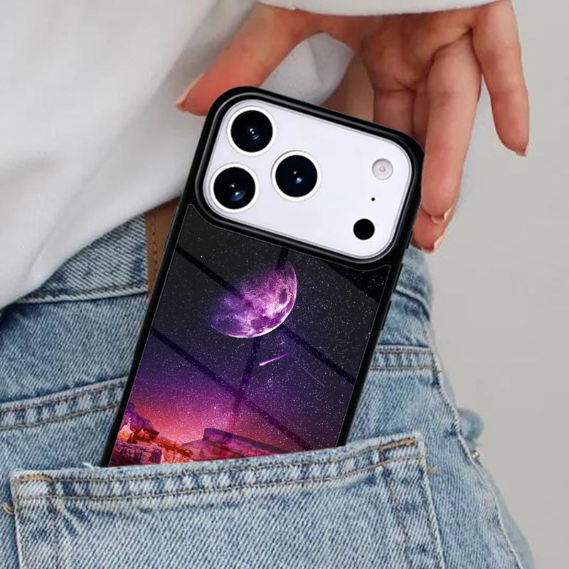 Мягкий чехол для телефона Звездное Космическое Лунное Ночь для iPhone 17ProMax 12 13 14 15 16e 17 Pro Max Plus Air Cover