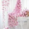 Artificial Fake Cherry Blossom Vine Flower Plant Wedding Party Home Decoration