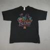 Винтажная футболка Chicago Blues Festival Мужская XL Черная 1998 Fruit Of The Loom
