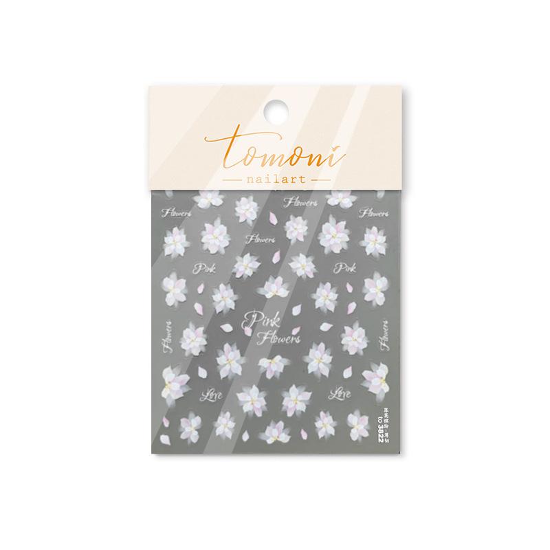 Тонкие прочные наклейки для ногтей Flower-De-Luce Peach Blossom. Изготовление своими руками креативных декоративных наклеек.