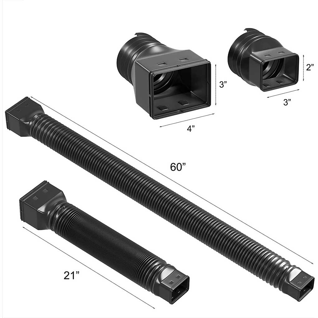 2 шт. Расширитель водосточной трубы Универсальный сливной удлинитель водосточной трубы Запасной соединитель Аксессуары Черный
