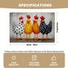 4/6pcs, Retro Cartoon Rooster Placemats, Cute Cartoon Style Polka Dot Rooster Linen Table Mats, Suitable for Holiday Kitchen Table Decor, Daily Use, P
