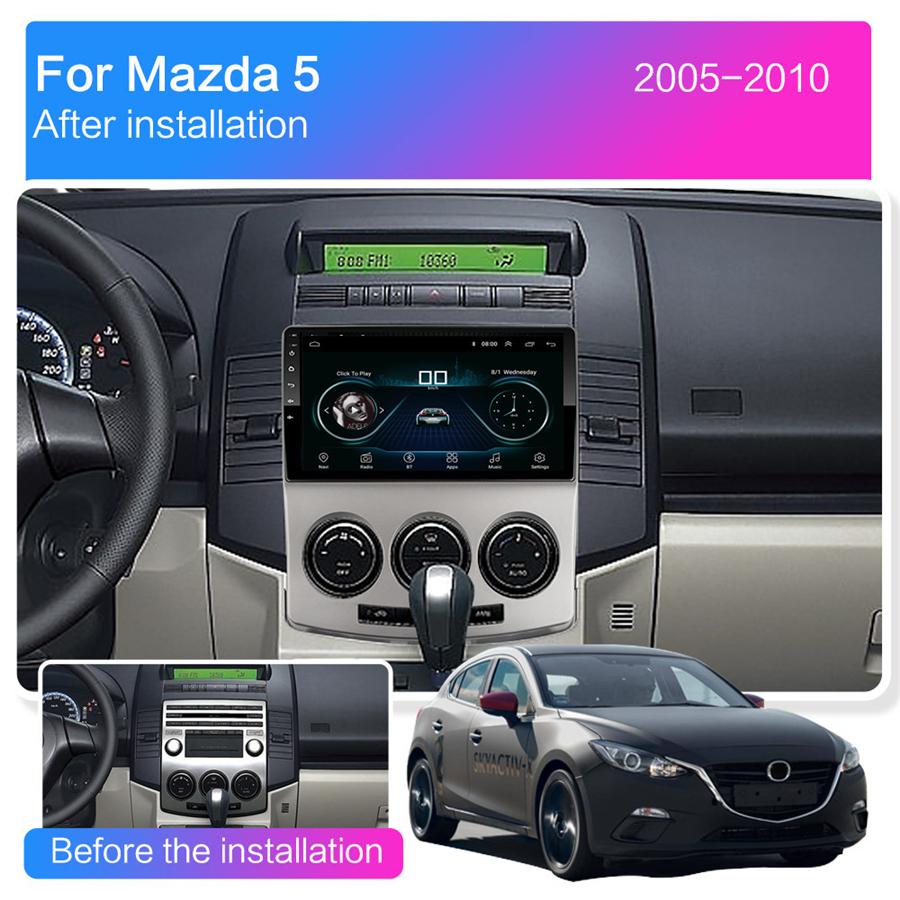 9'' Android 9.1 1 ГБ 16 ГБ Автомагнитола Радио Навигация GPS Для Старой Mazda 5 Мультимедийный Плеер