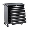 Tool Roller Professional Tool Box 7-tier Box, Cabinet, Extra-large Casters, (black)