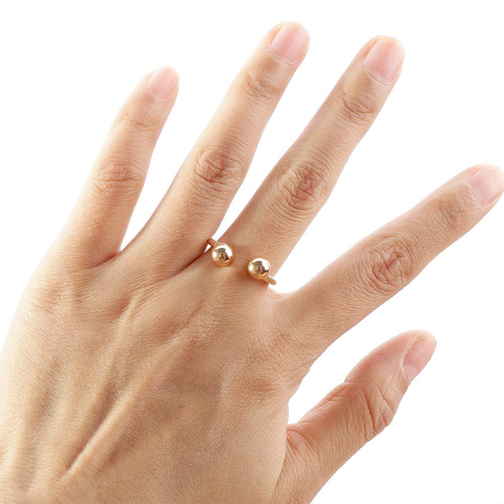 Personality Gold Women Silver Double Ball Knuckle Male Jewelry Unisex Rings Joint Ring Copper Ring