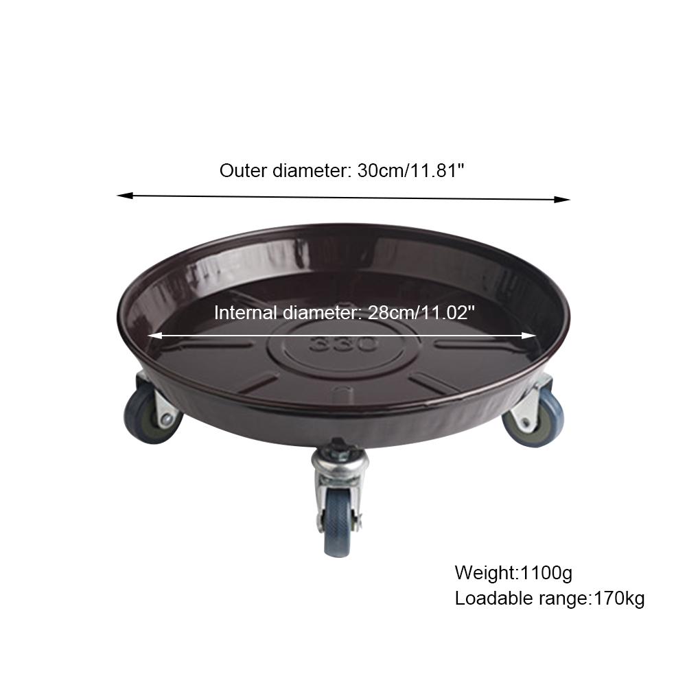 Поддон для цветочного горшка на колесиках Тяжелый передвижной горшок для цветов Тележка-подставка Держатель Металлический передвижной горшок для цветов Садовый инструмент