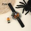 Pumpkin Ghost Skull Wrist Decorations Stuffed Halloween Slap Bracelets for Kids, Plush Cute Adjustable Resilient Steel Plate Band with Sequin