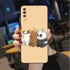 Милый чехол We Bare Bears для Samsung Galaxy A50 A70 M52 A30 A20s A20e A10 A40 A10s M51 M31 M30s, черный чехол для телефона