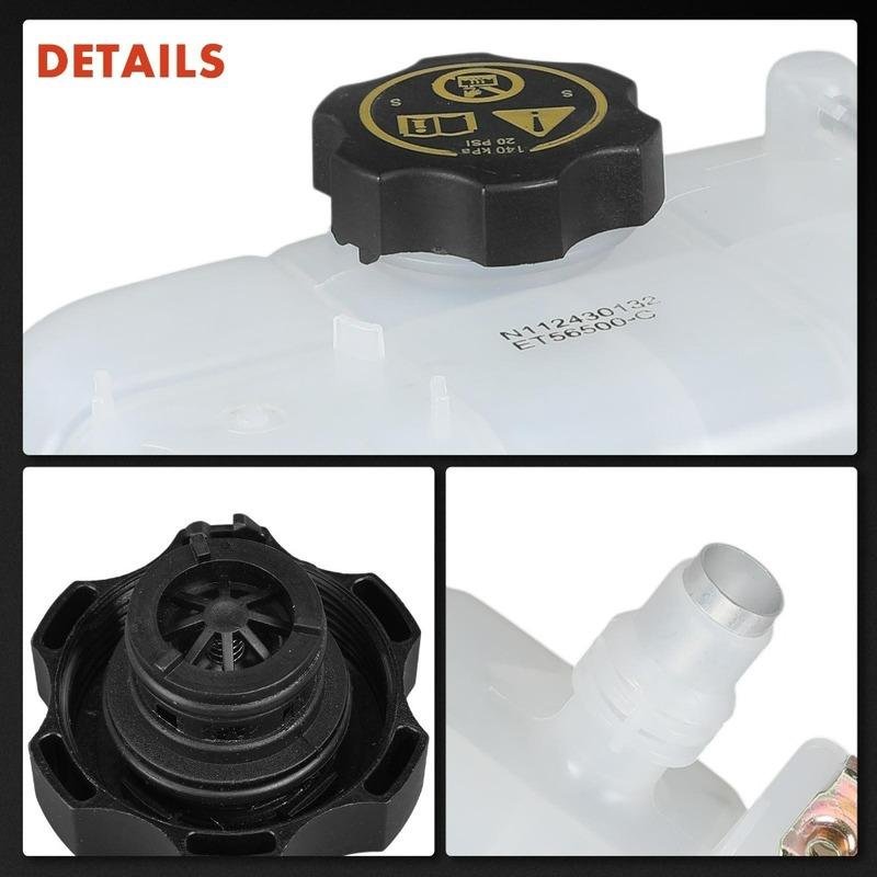 68283565AB Expansion Coolant Tank with Cover for Jeep Wrangler 2018-2024 Gladiator Coolant Reservoir Tank Car Accessories