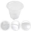 Resin Orchid Clear Flower Pot Plastic Plant Garden Breathable Slotted-1 Pack