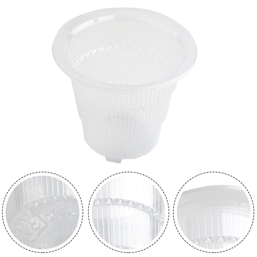 Resin Orchid Clear Flower Pot Plastic Plant Garden Breathable Slotted-1 Pack