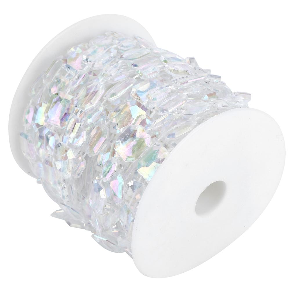 10 м синтетическая гирлянда из бусин прямоугольная переливающаяся декоративная нить для обертывания свадебного фестиваля