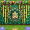 2D flat design 1 party banner with "Happy Birthday". Suitable for party decoration home rooms living room.