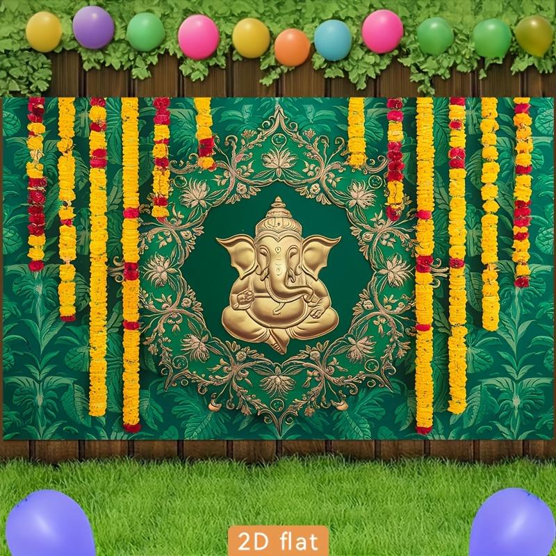 2D flat design 1 party banner with "Happy Birthday". Suitable for party decoration home rooms living room.