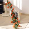 Artificial Rose Vine Garlands, Fake Silk Hanging Flowers Ivy Leaves Greenery Wreath for Home Garden Wedding Wall Decor