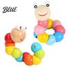 Toddler Caterpillar Toy Kids Wooden Bead Toy Educational Twisting for Fine Motor Skills Number Color Preschool Learning Toddlers Early Development