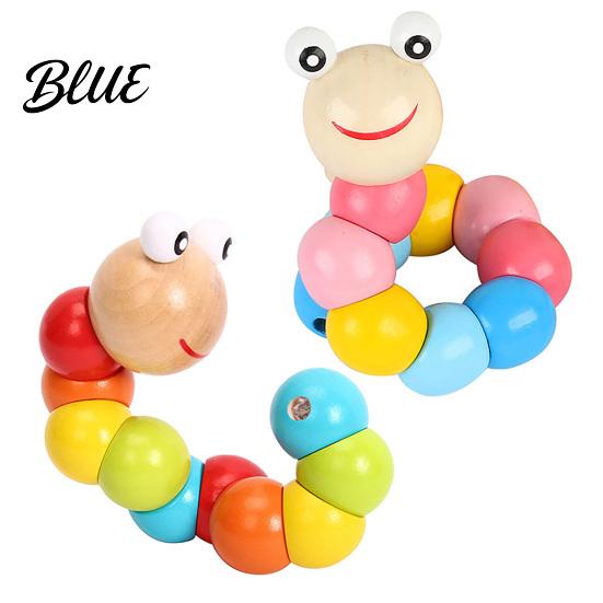 Toddler Caterpillar Toy Kids Wooden Bead Toy Educational Twisting for Fine Motor Skills Number Color Preschool Learning Toddlers Early Development