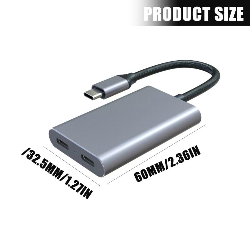 USB-C хаб 4K@60Hz Дисплей 100 Вт Быстрая зарядка для игровых систем Мобильных устройств Алюминиевая конструкция Удобен для путешествий