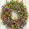 28cm Artificial Wreath 33cm Simulation Flower Wreath 3D Colorful Garland  Front Door